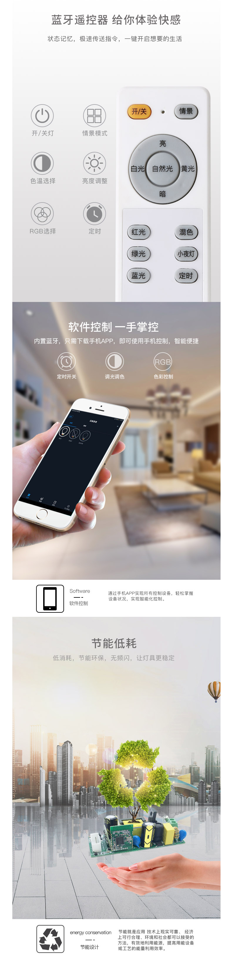 智能色彩藍牙控制器（12W）